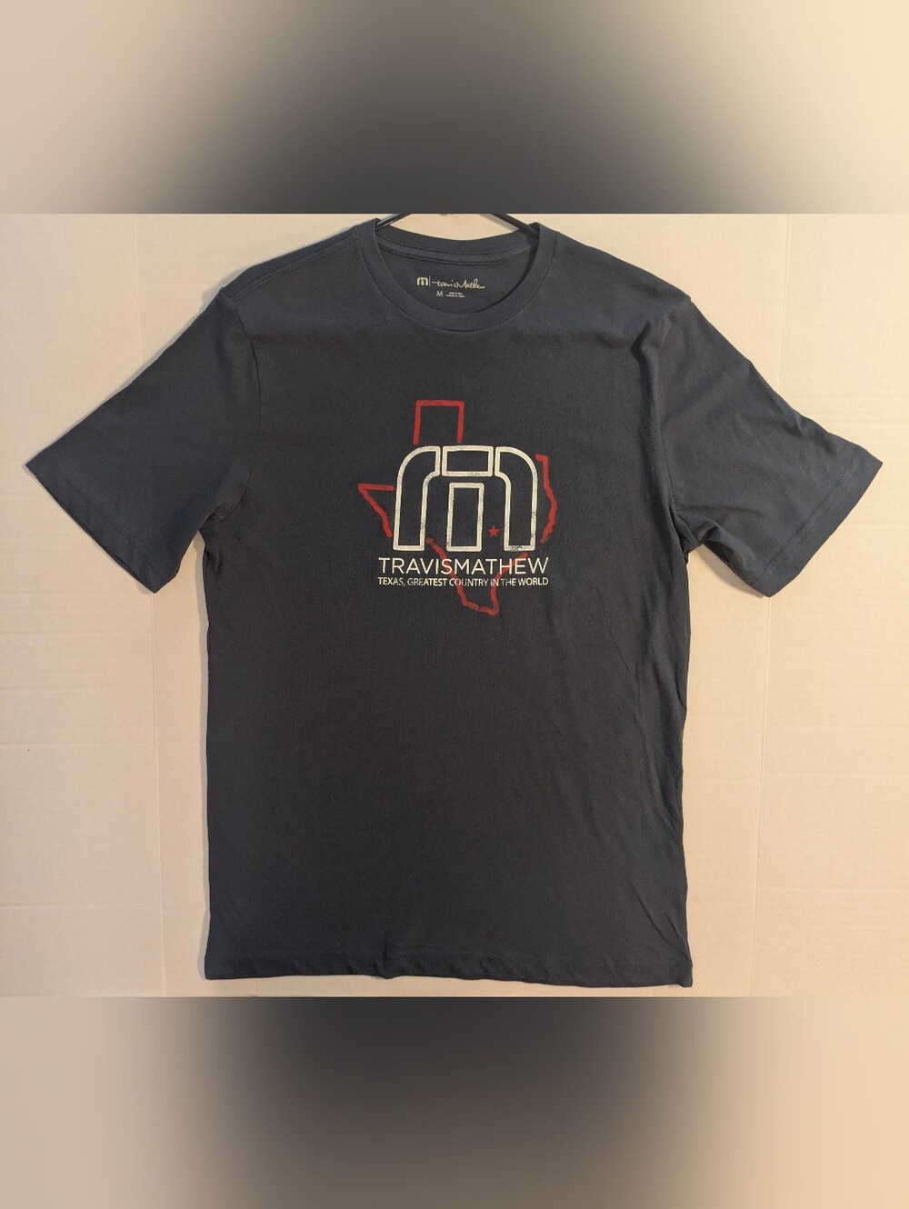 Travis Mathew Navy Short-Sleeve Texas Logo T-Shirt w/ Red Accent- M (NWOT)